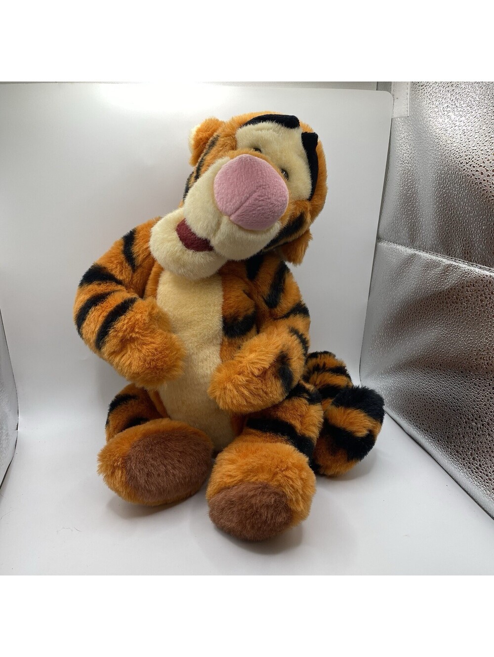 Disney Tigger Plush - Vintage 1998 LARGE Super Soft Beanie Mattel 17"